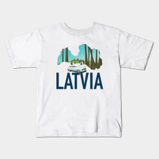 Latvia map Kids T-Shirt